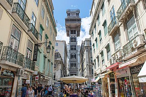 Bezoek Elevador de Santa Justa en Praça do Comércio